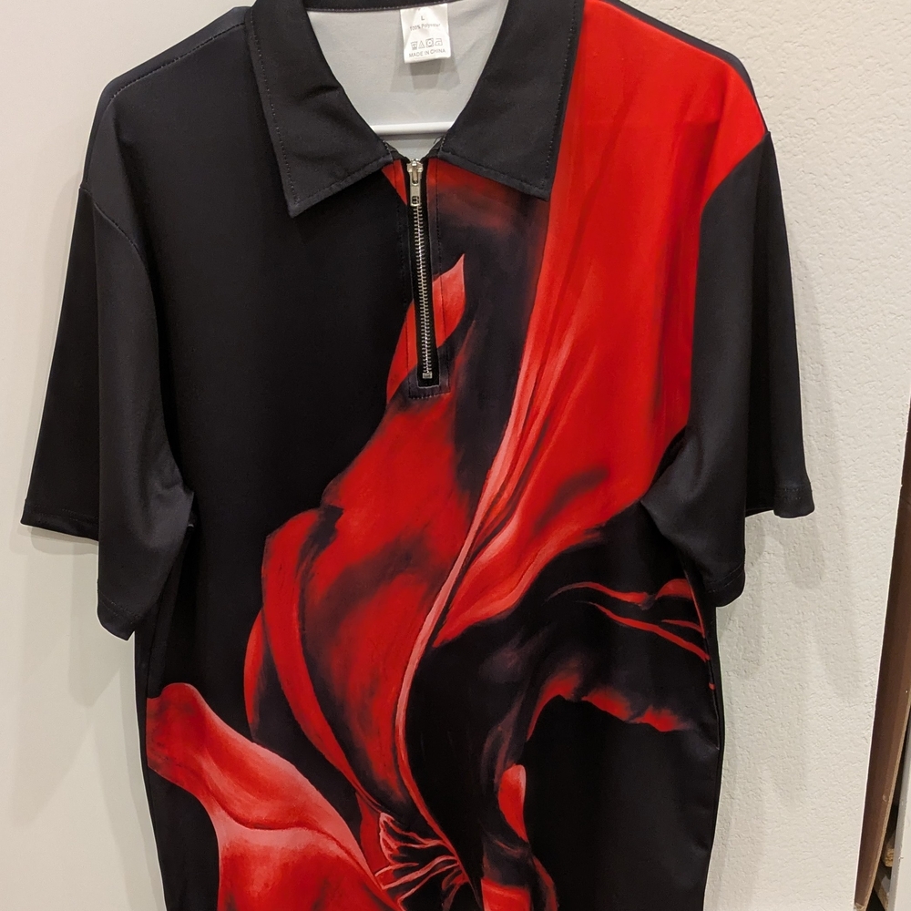 Giorgio Fiorelli Black and Red Polo Shirt